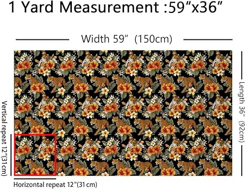 Miniatura 2 de The Yard - Tela impermeable con patrón de guepardo de The Yard con estampado de leopardo africano, animales salvajes, tela de bricolaje para el