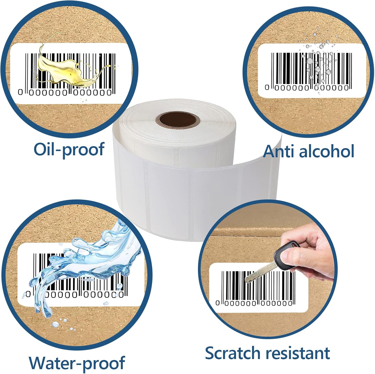 2" x 1" Direct Thermal Labels for UPC Barcodes, Address, Perforated & Compatible with All Kinds of Thermal Label Printer and Desktop Printers (1 Roll, 1200/Roll) - Image 4