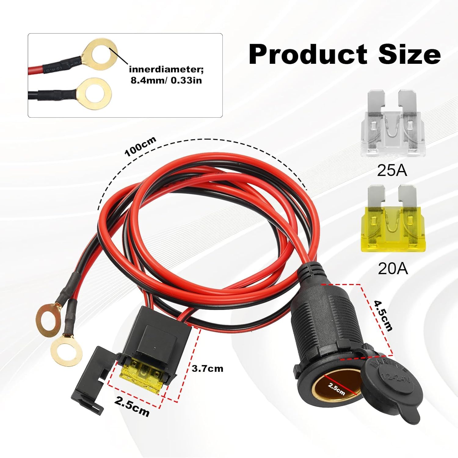 Enisina Presa accendisigari DC 12V-24V 120W per Barca, Auto, motocicletta, imper