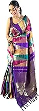 SGF11 Women's Kanjivaram Pure Soft Silk Saree With Unstitched Blouse Piece (Multi Colour)