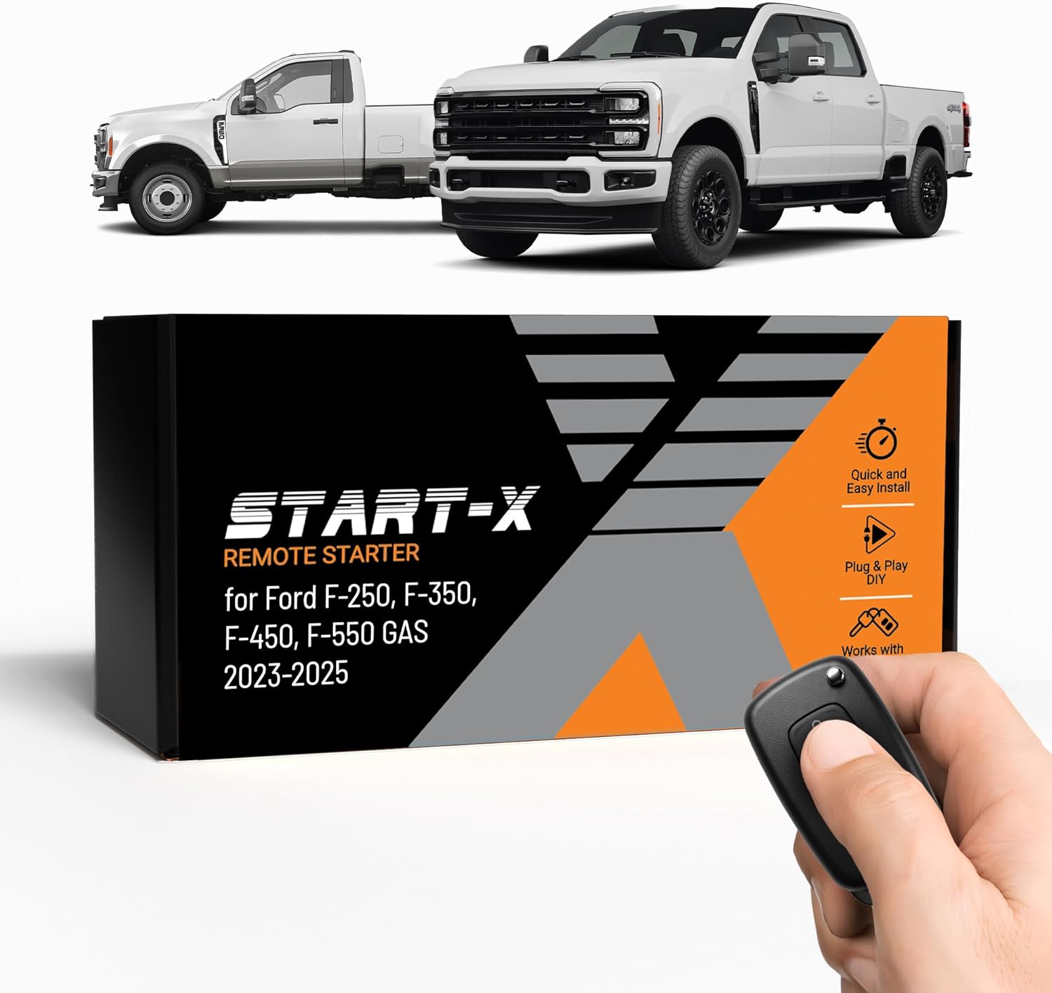 Start-X Remote Starter Kit for Ford F-250, F-350, F-450, F-550 Gas (2023, 2024, 2025) Trucks with Push-to-Start or Key Ignition | Plug & Play Install | Use Your OEM Key Fob to Remote Start