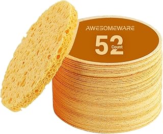 52-Count Facial Sponges Compressed Facial Cleaning Sponges, Face Cleansing Sponge SPA Massage Sponges Cleaning Exfoliating...