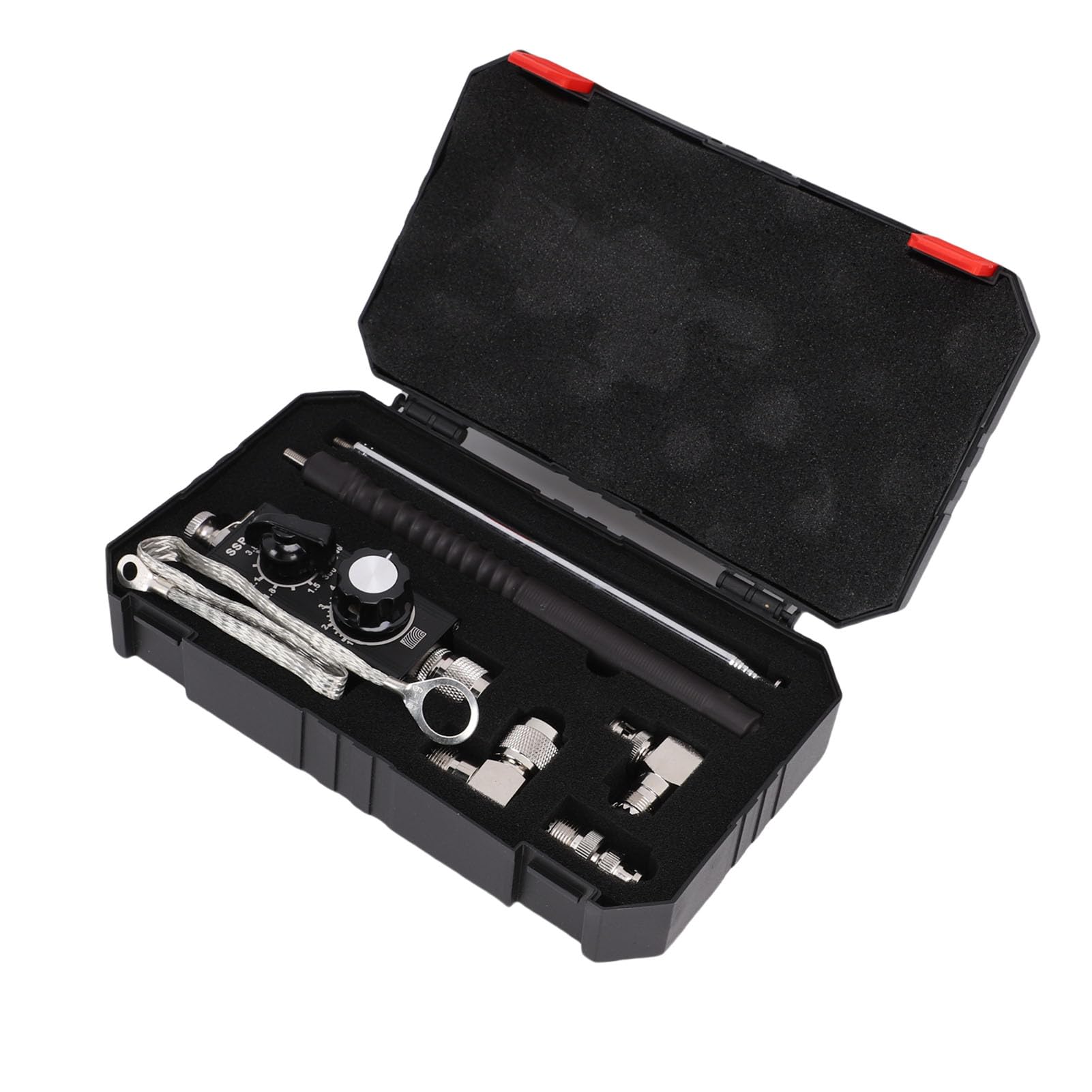Eujgoov Antena de Onda Corta QRP de 1, 8 MHz-30 MHz, Acero de Aleación de Aluminio, Mini Antena Portátil para Radioaficionado, Comunicación Multibanda y Sintonizada Ajustable VHF UHF