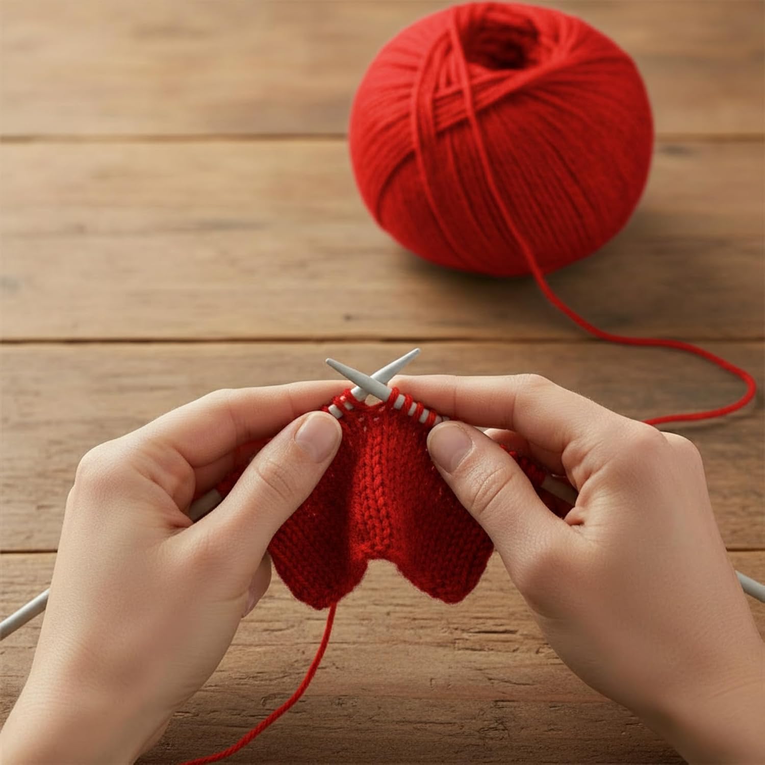 2-Pack Cashmere and Extra-fine Merino Wool Luxury Yarns for Hand Knitting and Crocheting, Made in Italy, 3.6 oz / 436 yd (Red - 1010, 2)