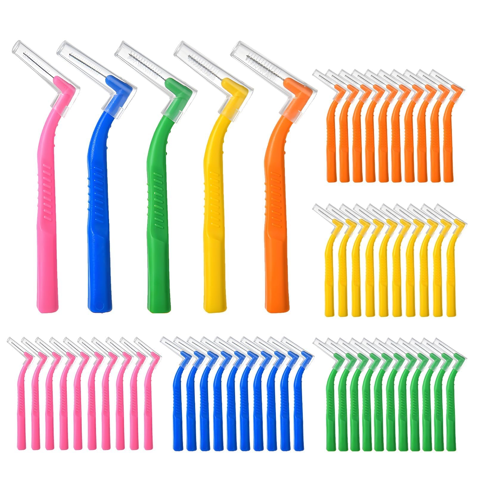 Lot De 60 Brossettes Interdentaires - Taille A1P6 - Multicolore - Sans Marque