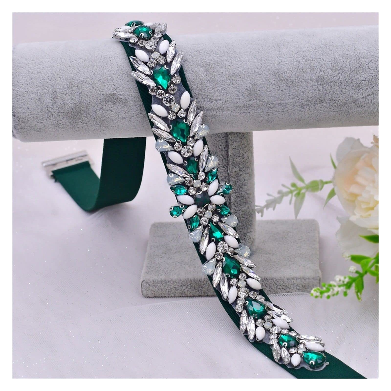 ZZSRJ Strass Ceinture élastique for Femmes Robe Pleine Cristal Femme Ceinture Ceinture Mode Dames Ceinture (Belt Length : 68-100cm, Color : 1)