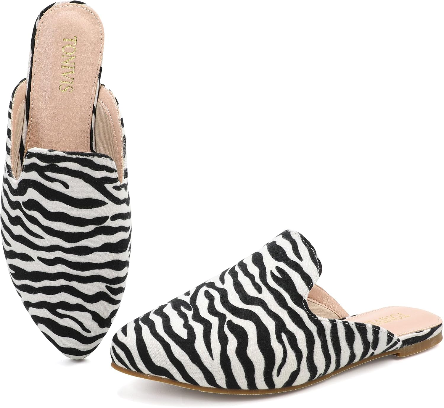 Mules for Women Pointed Toe Backless Dressy Flats | Office Shoes