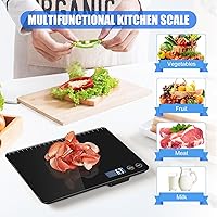Vista 6 de Digital Kitchen Scale, Large Capacity Food Scale, Easy Tare Function, Large LCD Display, Perfect for Cooking, Baking and Meal Prep Black