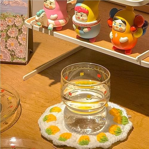 Miniatura 4 de Lindos soportes redondos de algodón tejido de fresa con corazones de fresa, salvamanteles resistentes al calor para tetera, decoración de cocina (5,