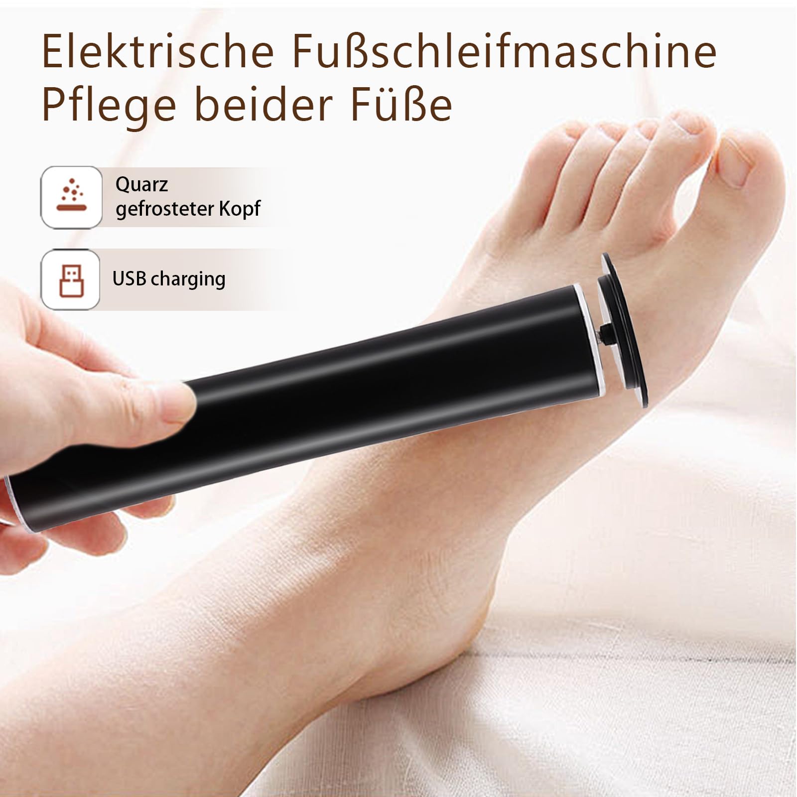 Dermaglide Hornhaut Entferner, 2025 Neuest Hornhautentferner Elektrisch, Stark Pediküre Set, Fußpflege Elektrischer Hornhautentferner Füße für Tote,Harten,Rissige Haut (Rosa)