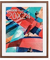 Vista 12 de Marco para póster A2, 16.5 x 23.4 pulgadas, madera maciza natural, marcos para cuadros negros con plexiglás pulido, fácil de colgar, mostrar imagen