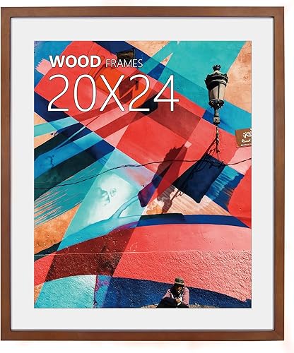 Miniatura 12 de Marco para póster A2, 16.5 x 23.4 pulgadas, madera maciza natural, marcos para cuadros negros con plexiglás pulido, fácil de colgar, mostrar imagen