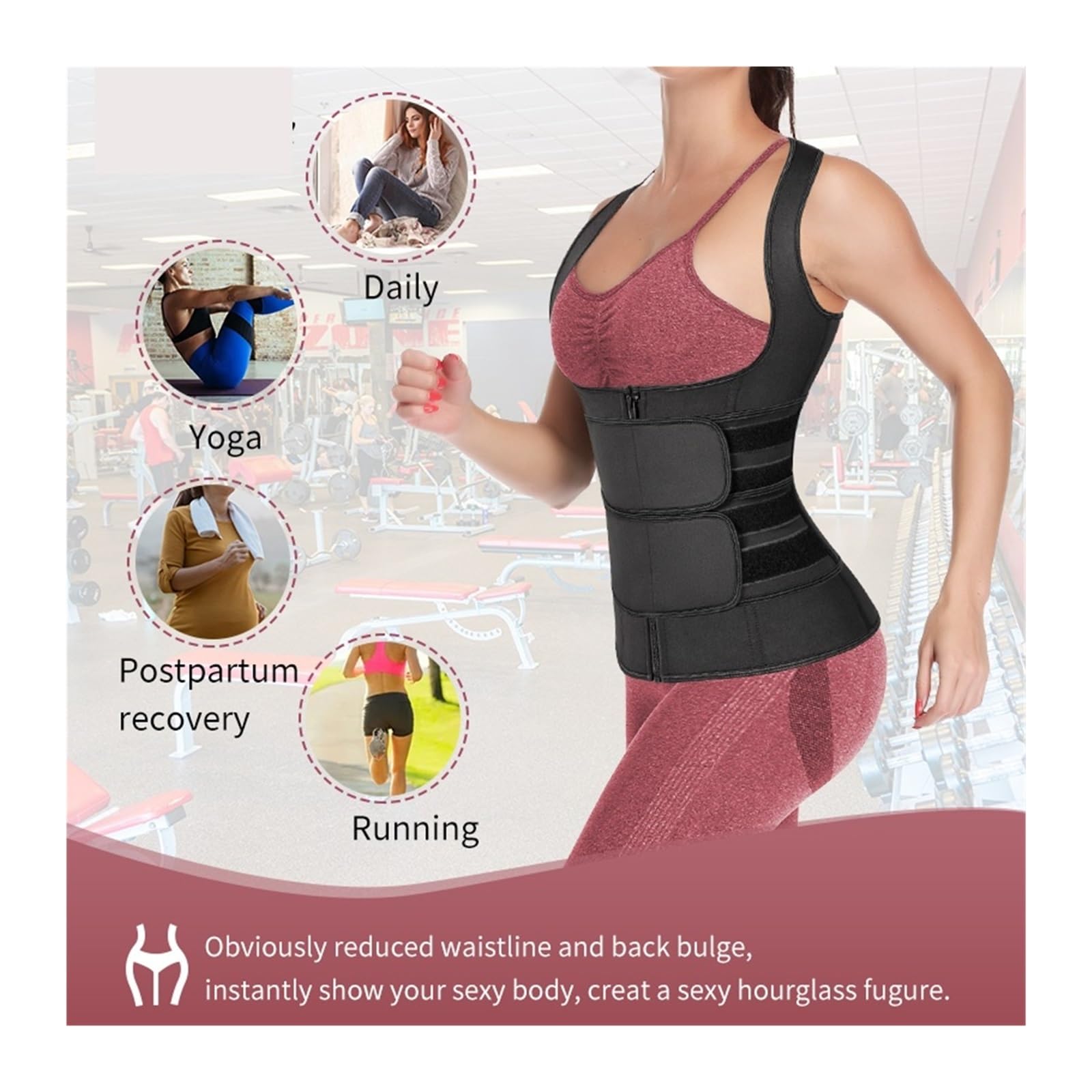 Trener talia dla kobiet Women Talist Trainer Corset Sauna Suna Sucid Studing Kamizelka Utrata odchudzania Trimm