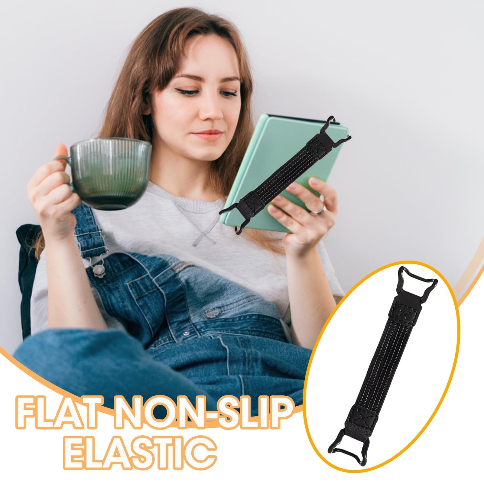 ZhaoCo Anti-Glissement Silicium Dragonne Support De Poignée De Doigt Universel Pour 6" / 6.8'' / 7'' Kindle Liseuses/Kobo/Sony EBook - Gris