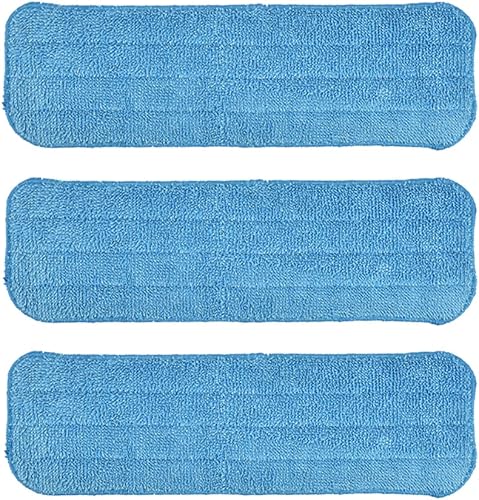 Layers Almohadillas de repuesto de microfibra de 18 pulgadas, repuestos de cabezales de trapeador reutilizables para la mayoría de trapeadores de