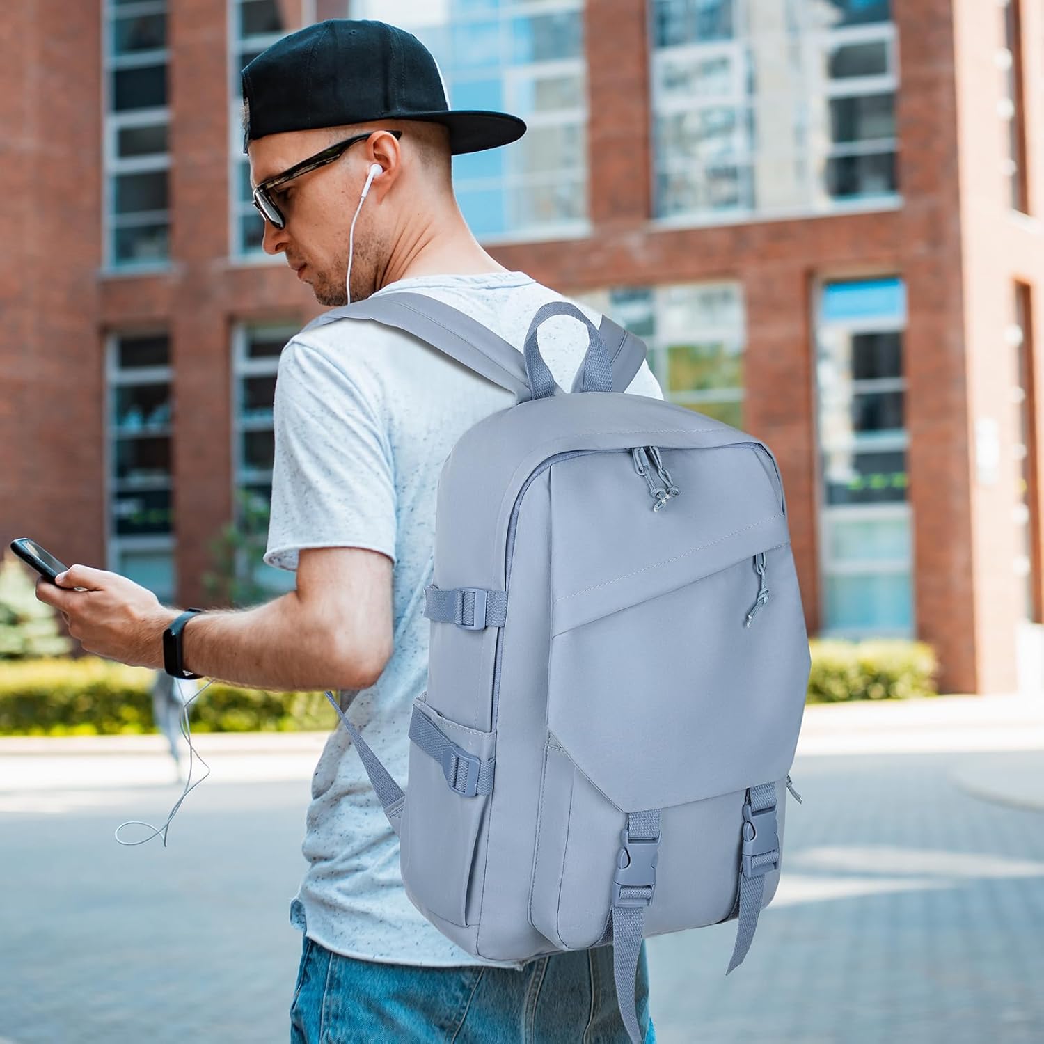 GAEKEAO Classical Basic Travel Backpack for Women and Men Lightweight Travel Workout Sports Backpack Casual Daypack, Blue - Image 7