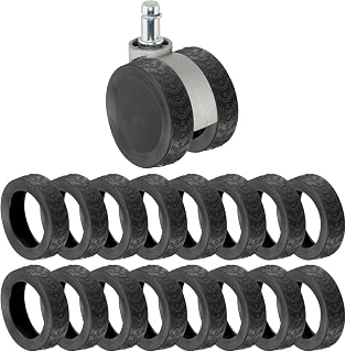 2IN Luggage Wheel Protector Covers [16PCS] - Silicone Suitcase Wheels Covers Arrow Pattern Use for Spinner Wheel & Carry on Luggage Protector & Office Chair Caster - [Black]