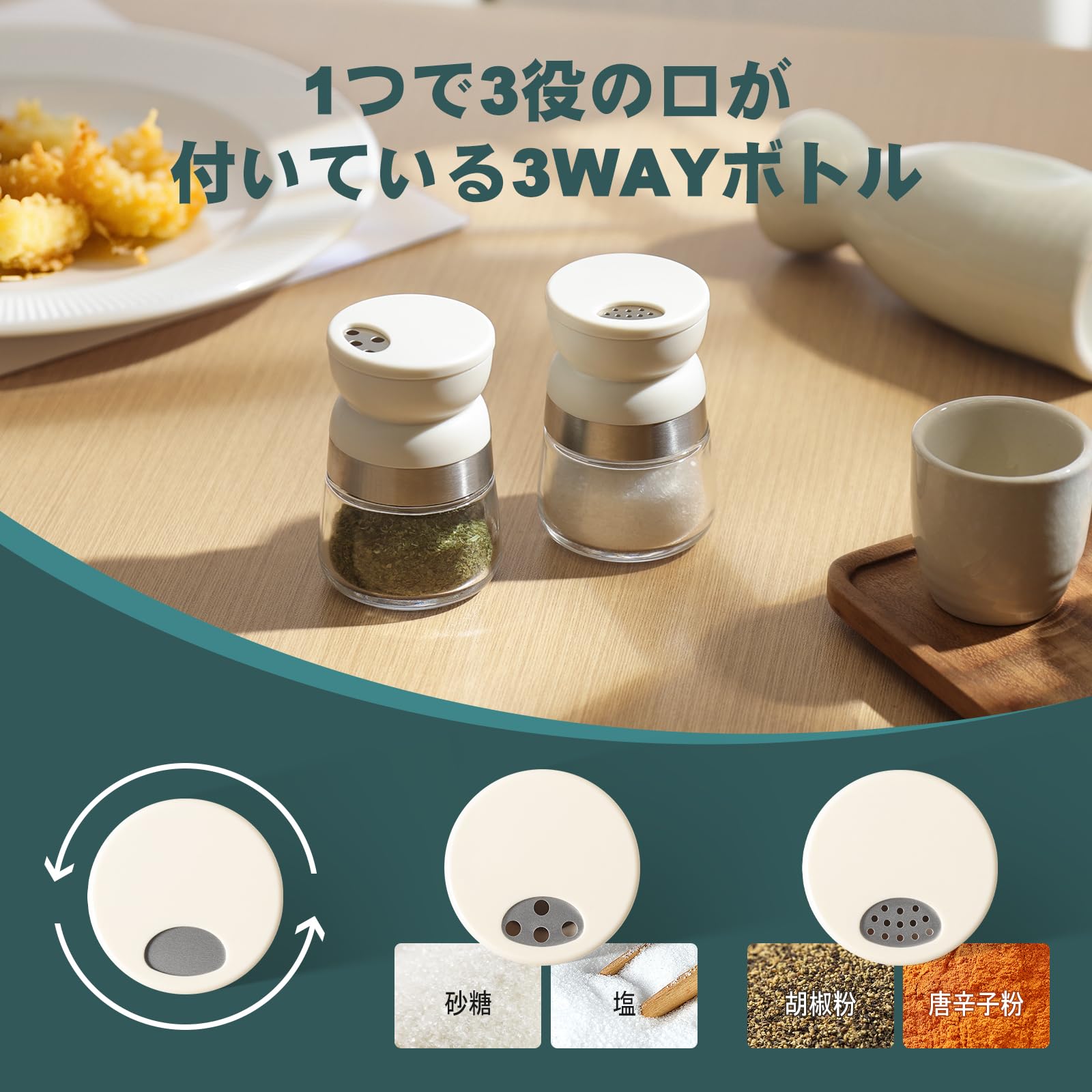Amazon | VKCHEF ミニ調味料入れ スパイスボトル 調味料ポット 砂糖