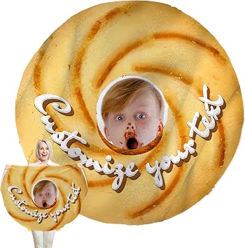 Custom Funny Food Blanket with Name and Text or Photo, Personalized Cookie Blanket Funny Fuzzy Blanket, Customized Super Soft Blankets for Adult and Kids or Teen