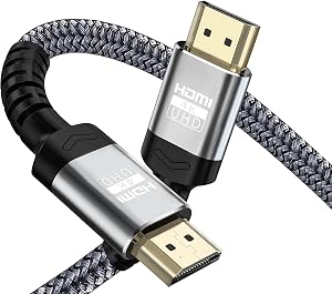 Soonsoonic 4K HDMI Cable 6Ft | 18Gbps Ultra High Speed HDMI 2.0 Cable & 4K@60Hz HDR ARC HDCP2.2 18Gbps Ethernet-Braided HDMI Cord | for UHD TV Monitor Laptop Xbox PS4/PS5 ect (1.8m)