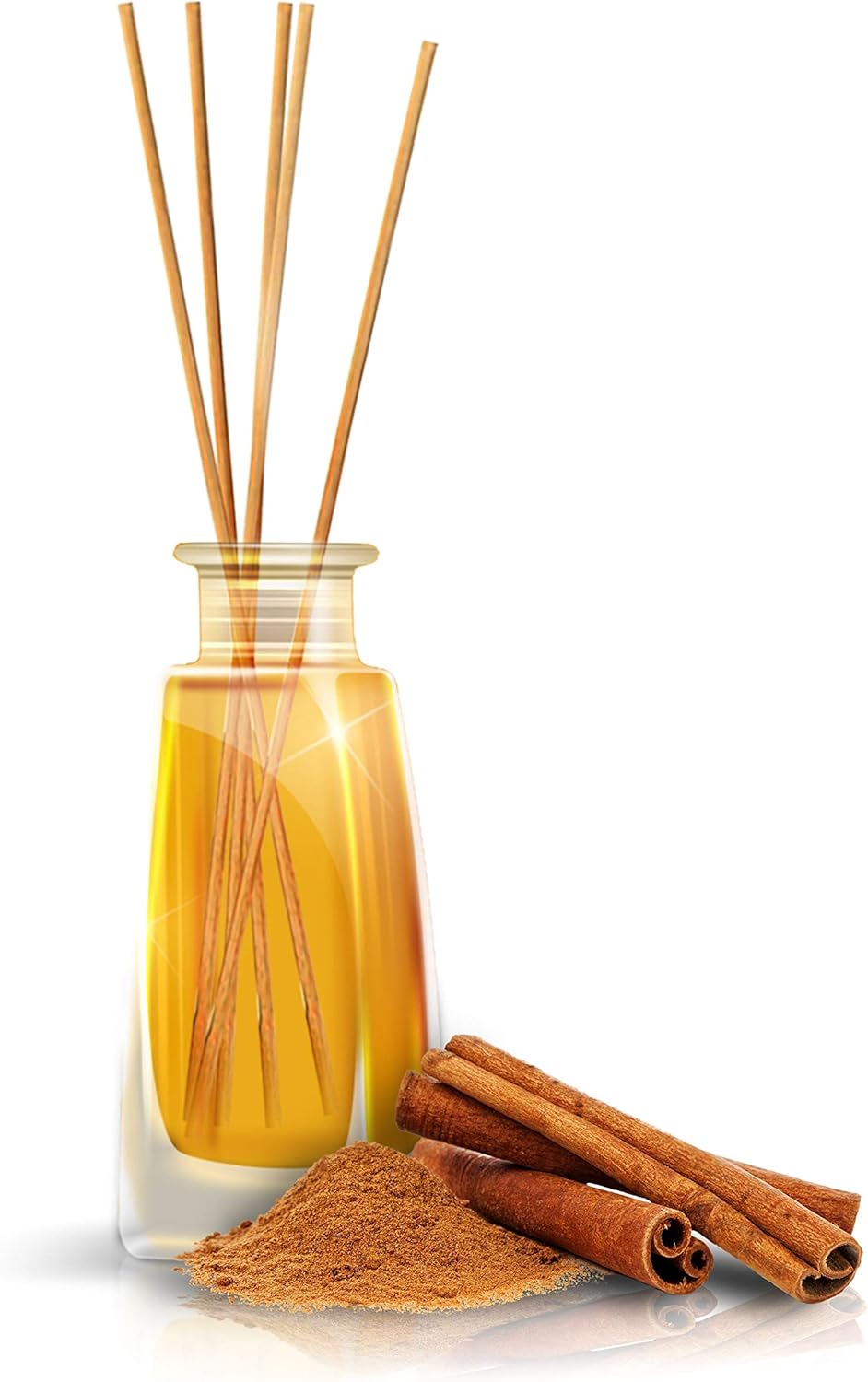 Reed Diffuser Cinnamon 3.4 Fl Oz(100ml) - Room Diffuser with Cinnamon Essential Oil - Home Fragrance - Aromatherapy Air Freshener - Oil Diffuser - Scented - Cinnamon Aroma - Image 4
