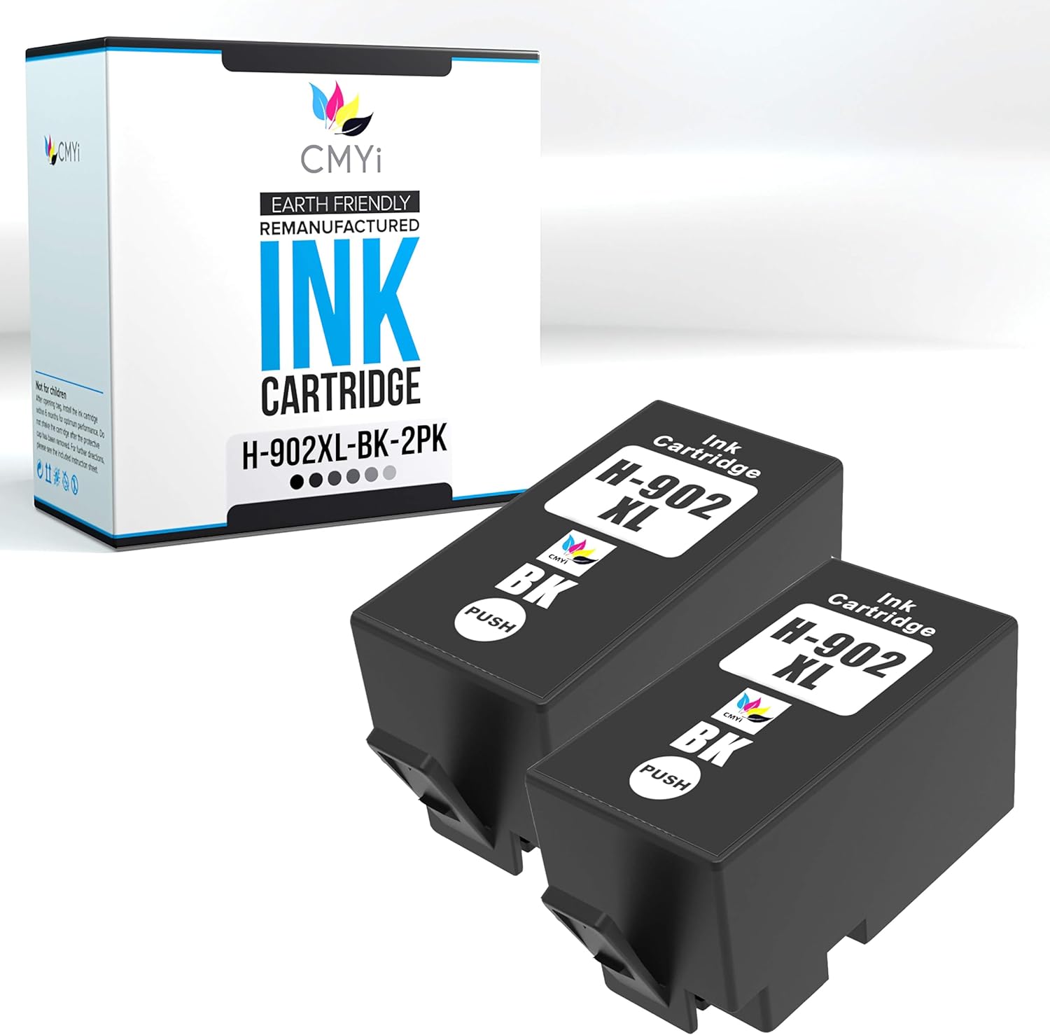 902XL Black Replacement Ink Cartridge for HP OfficeJet Pro 6978, Pro 6979, 6950, 6951, 6954, 6958, 6962, 6975, 6979, Pro 6958, Pro 6960, Pro 6961, Pro 6963, Pro 6964, Pro 6965 Printers (2 Black)