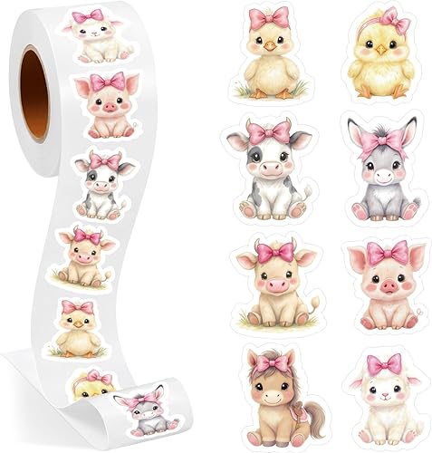 Miniatura 19 de 1 rollo de calcomanías de dinosaurio de animales, recompensa, suministros de oficina, incentivos, animales, calcomanías de fiesta de Navidad, 500