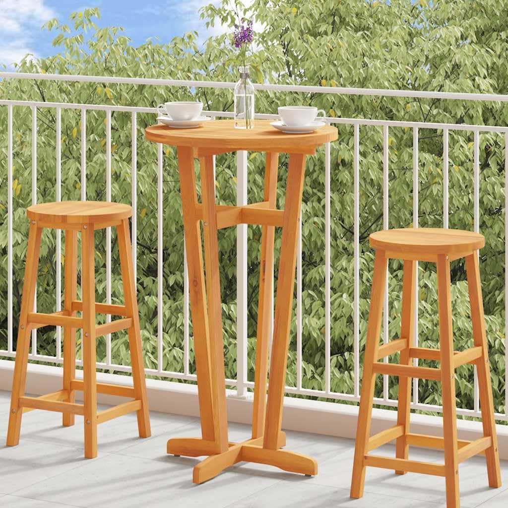 Patio Bar Table ?23.6"x41.3" Solid Wood Acacia Patio & Garden Tables