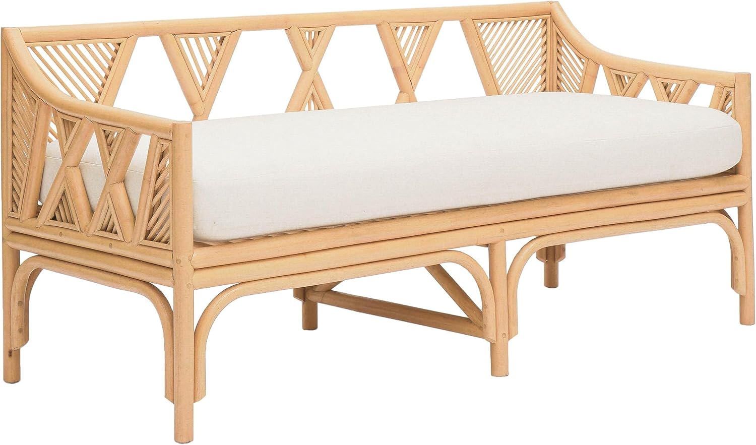 Tov Furniture Jayla Natural Rattan Bench