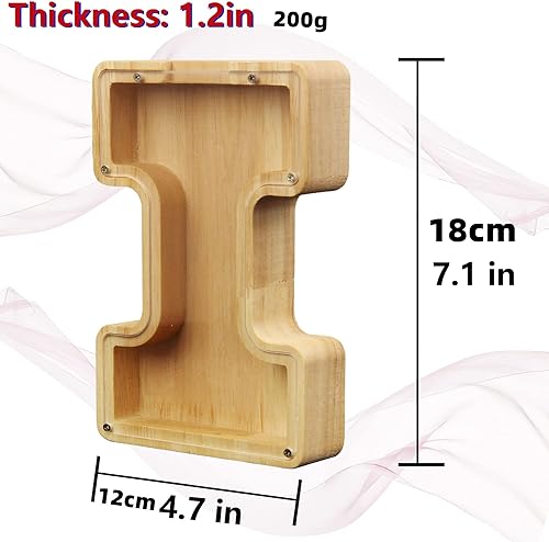 Miniatura 21 de TAONE Hucha personalizada para niños con grabado láser, alcancía de madera personalizada