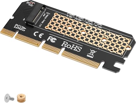 GINTOOYUN M.2 NVME SSD to PCIE 4X 8X 16X Adapter Card M. 2 M Key SSD to PCI-E 3.0 4X 8X 16X Expansion Card Support SSD Length 2230 2242 2260 2280
