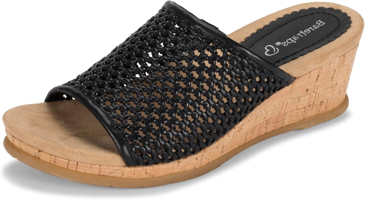 Wedge Slide Sandal with Flossey Design by BareTraps