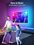 GIPOYENT TV LED Backlight, Synchroniser à la musique LED Lumières à bande pour 56-80 pouces TV, LED TV Lumières avec fonction Bluetooth, Lumières LED pour la chambre RGB Les couleurs changent pour la maison Theater Non-Waterproof (16.4ft)