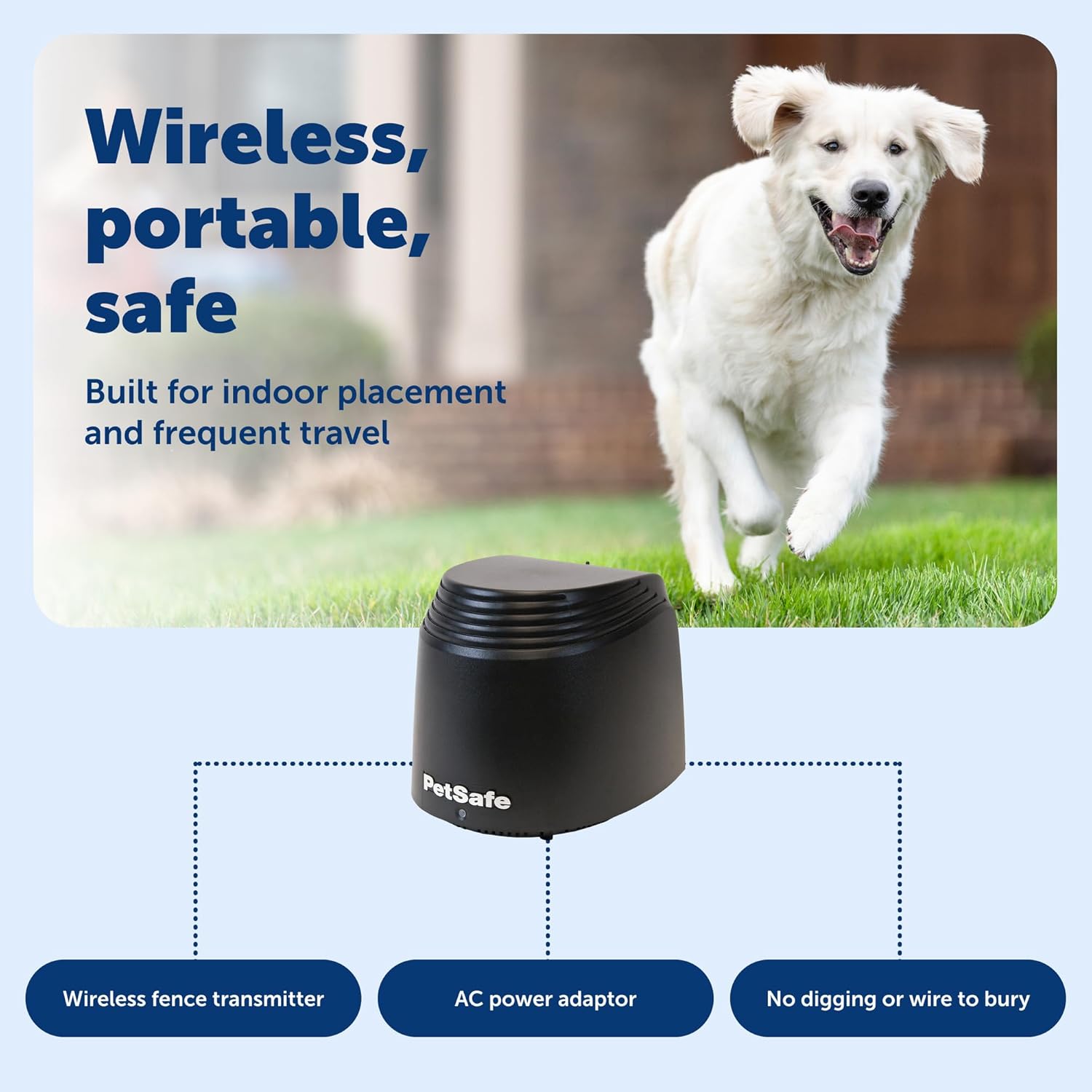 PetSafe Stay & Play Compact Wireless Fence Extra Transmitter Only - Adds Up to 3/4 Acre to Stay & Play Wireless Fence or Pet Containment System