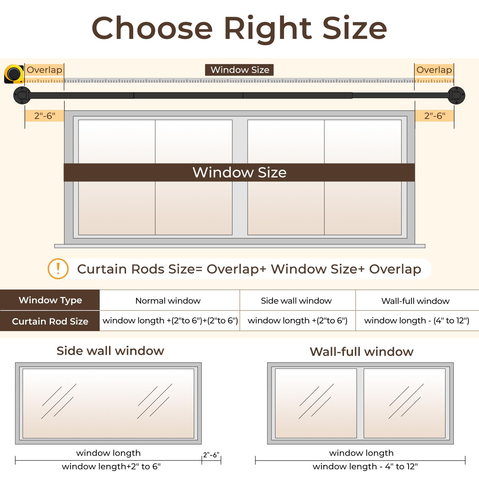 Blackout Curtain Rod - Complete Light Blocking -9
