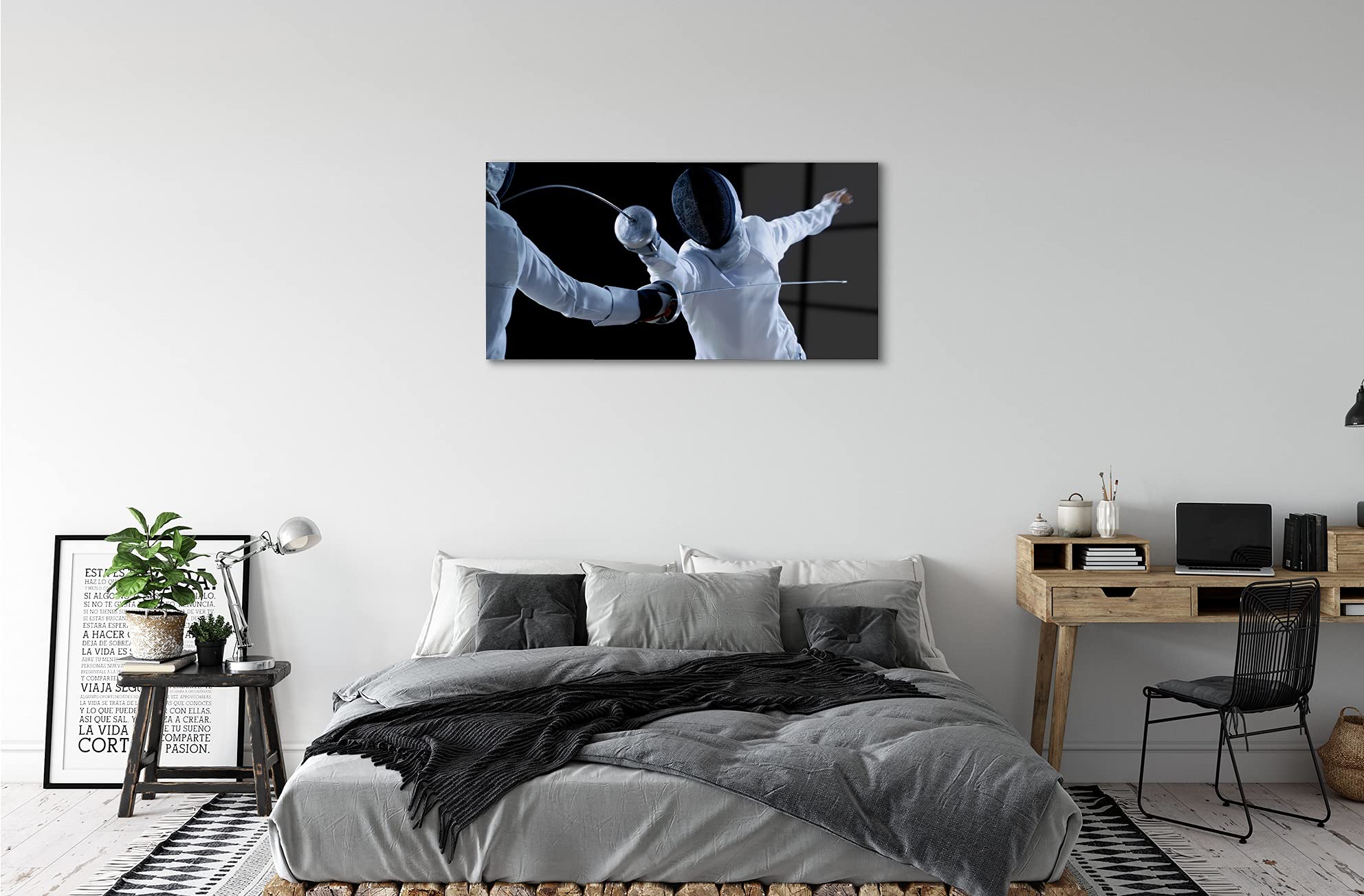 Tulup Cuadro de Cristal 120x60cm Impresa Decoración De Pared Mural Artes Marciales - Cartel con Verduras