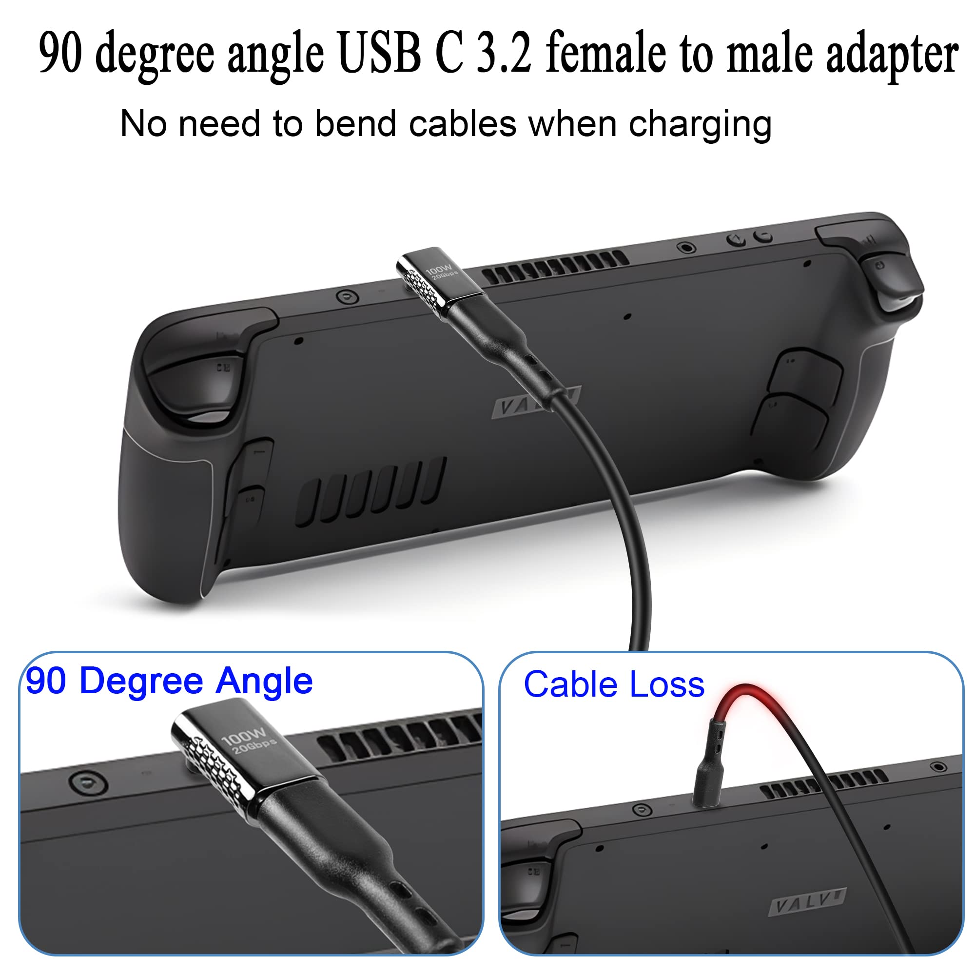 Adattatore USB C 1 In 2 PD 100W E OTG - Connettore Angolato 90° | Ricarica E Trasferimento Dati Per IPhone 15, Samsung, MacBook - Foto 9