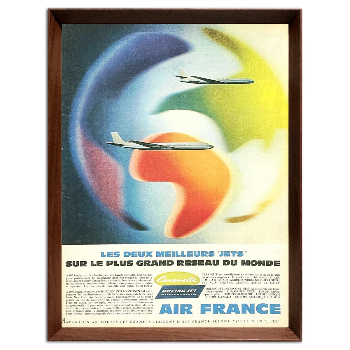 Amazon.co.jp: エールフランス 1960年代 フランス雑誌 ビンテージ広告