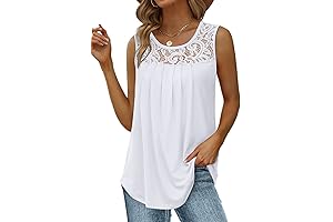 Summer Tank Tops for Women Loose Fit Pleated Tunics