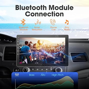 Haudio 360° Rotable Car Radio, 1 Din Bluetooth Stereo with Wireless Carplay & Android Auto, 10.1 Inch IPS Screen Car Play with 140° Rear Camera, GPS, Mirror Link, Voice Control RDS/FM/AM Radio 2+32G