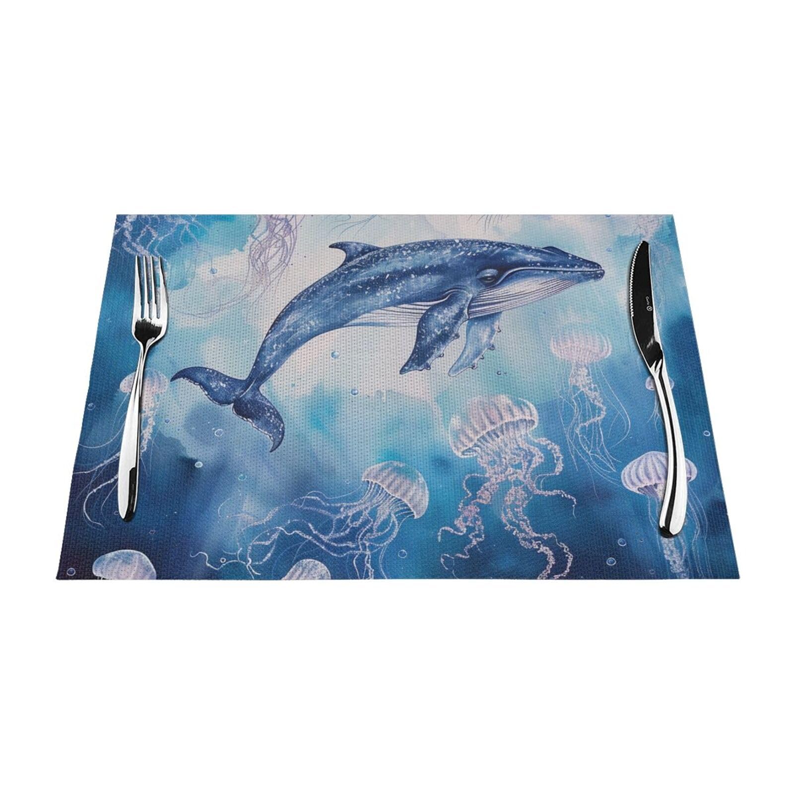 Set de table baleine PVC pour protéger la table des taches et de la chaleur lot de 6