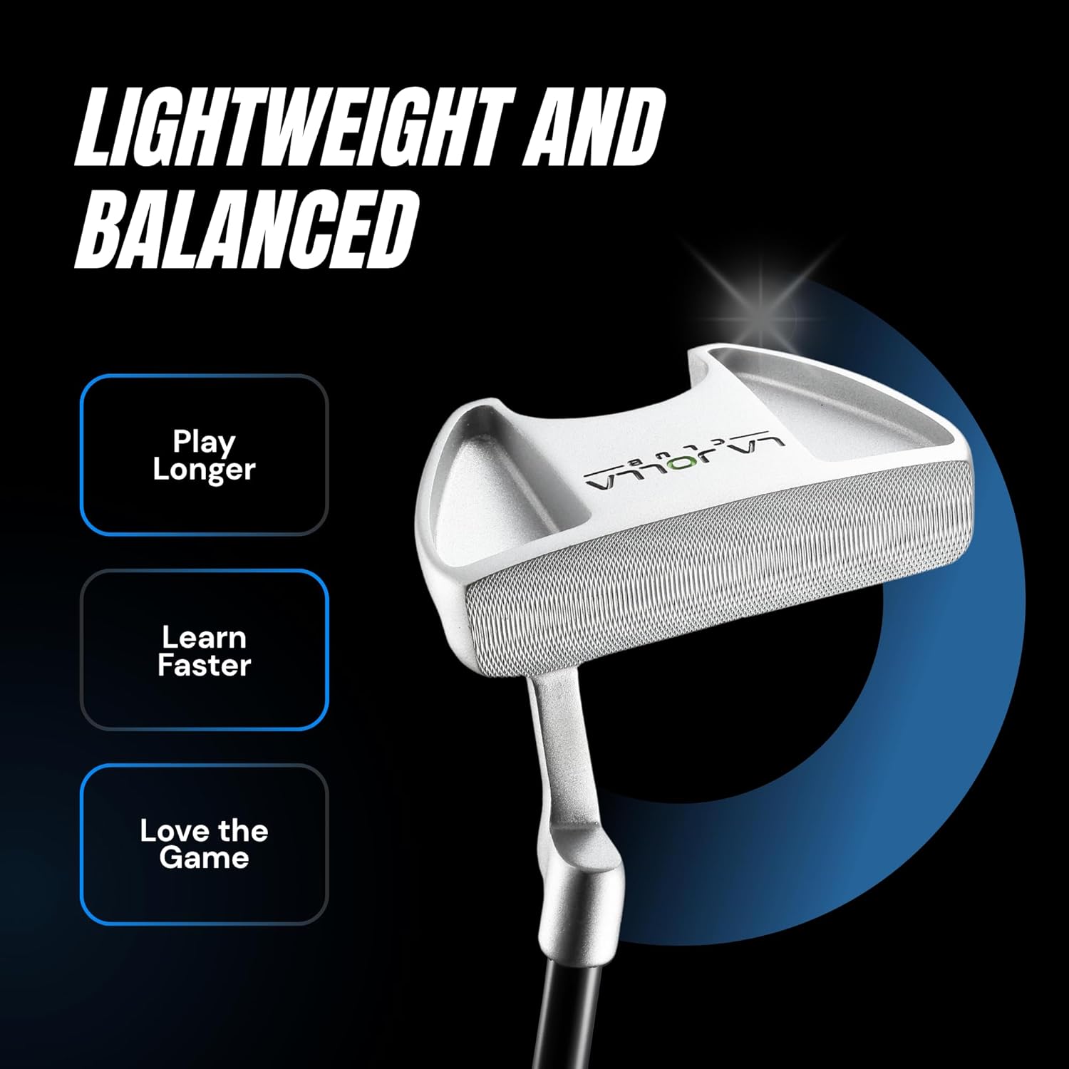 Junior Golf Set – Lightweight Alloy Driver, Stainless Steel Irons & Zinc Putter | Includes Dual-Strap Stand Bag