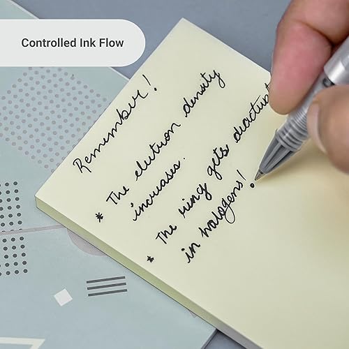 Miniatura 7 de BIONIX Bolígrafos de tinta líquida de 0.028 in, color negro, paquete de 5 – flujo de tinta suave y consistente para escribir sin esfuerzo. Perfecto