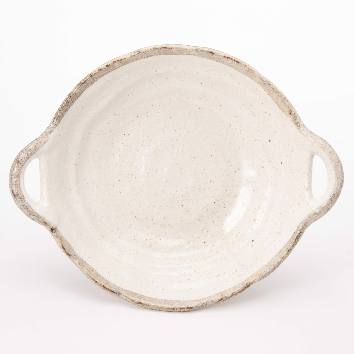 かじゅあるらいふ(Kakuni) Mino Ware K72055 White Karatsu Double Handed Bowl