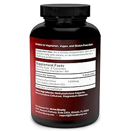 Divine Bounty Acetyl L-Carnitine Capsules 1200mg Per Serving - L Carnitine Supplement 120 Vegetarian Capsules