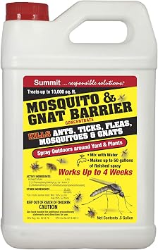 SUMMIT Mosquito & GNAT Barrier - Concentrate -for Insects ,1/2 Gallon, Natural 031-6