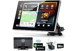 Sleek and Sophisticated 9" Apple CarPlay Android Auto Car Stereo with Integrated...