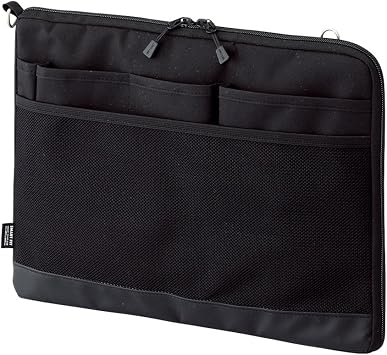 LIHIT LAB Laptop Sleeve, Water & Stain Repellent, Horizontal, 13.4" x 9.8", Black A7681-24