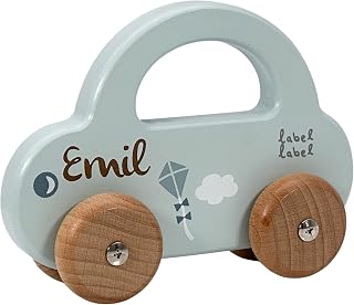 Personalisiertes Holzauto mit Namen, Blau