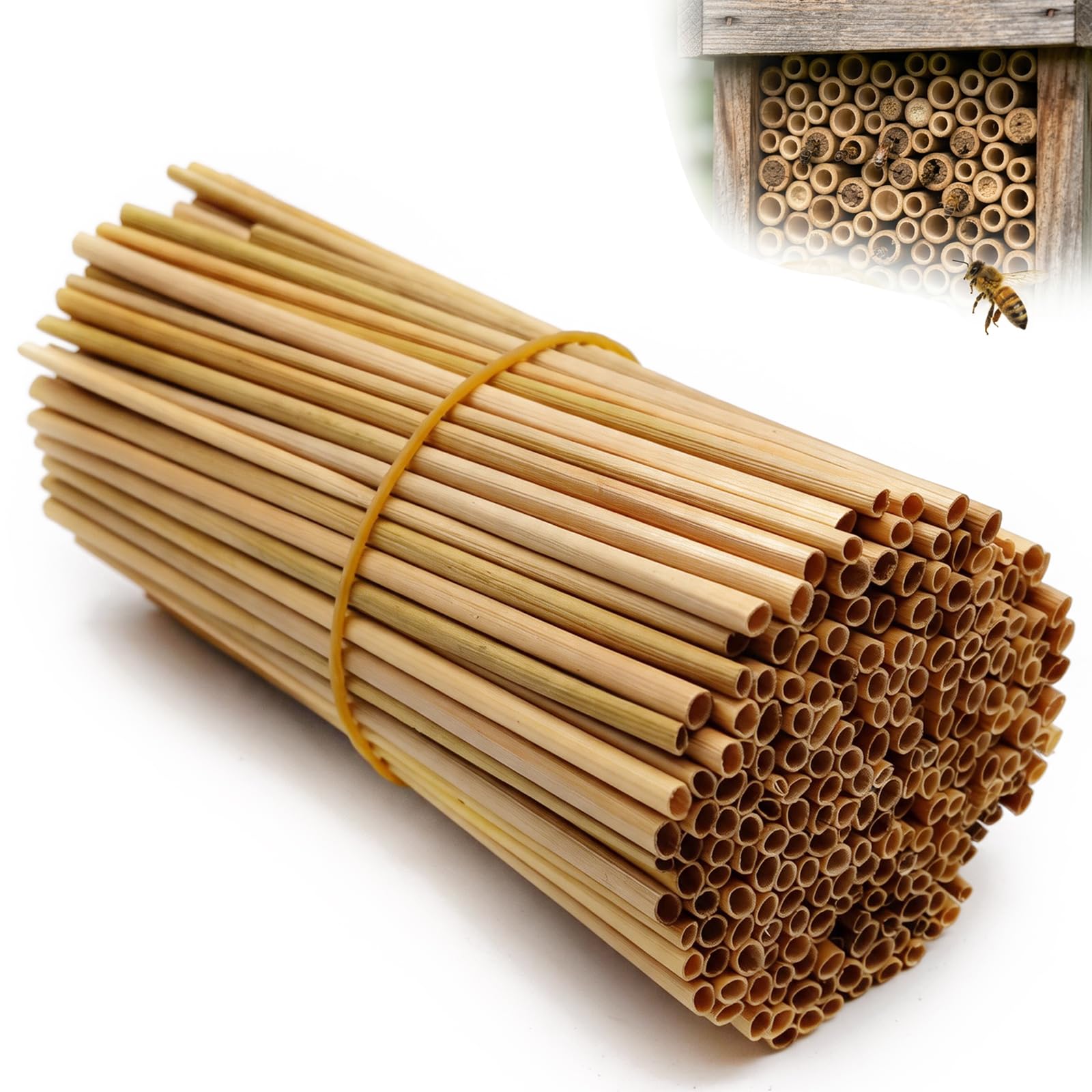 300PCS Pajitas de Trigo para Hotel de Insectos 14,5 cm, Tubo para Nido de Abejas Silvestres, Relleno Natural para Casa de Insectos, Hotel Abejas, Colmenas de Abejas DIY